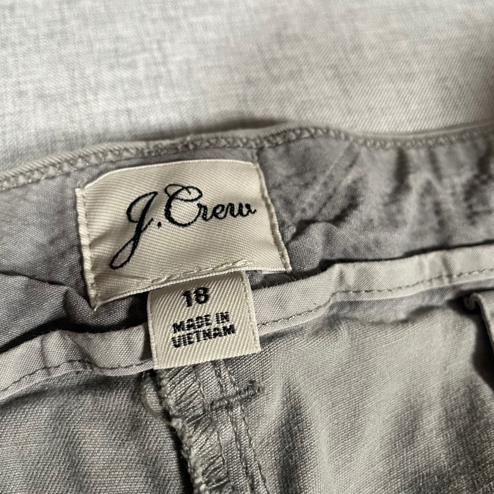 J.Crew Womens Gray Chino Shorts Size 18 Re-Imagined Stretch Cotton Twill 5 inch - Picture 7 of 11